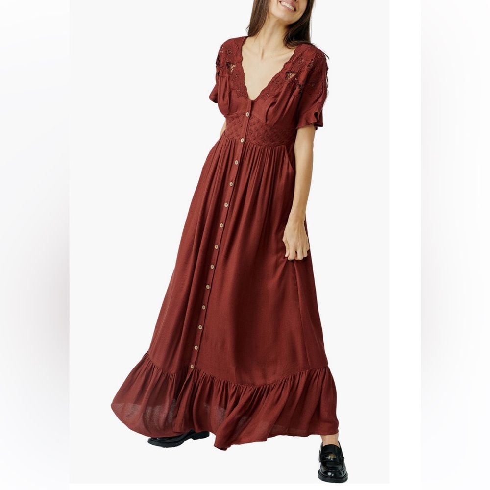 NEW WITH TAGS! Free People Colette Lace Embellished Dress with Pockets - Size Sm